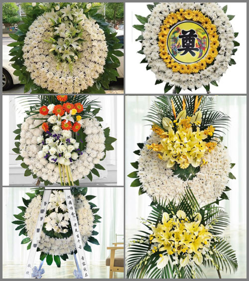 山东青岛黄岛区珠海街道小台村花圈速递